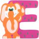 Wooden Letter Animals E