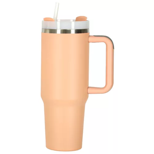Thermal mug with handle thermos 1200ml powder pink