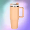 Thermal mug with handle thermos 1200ml powder pink