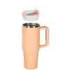 Thermal mug with handle thermos 1200ml powder pink