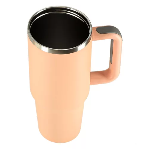 Thermal mug with handle thermos 1200ml powder pink