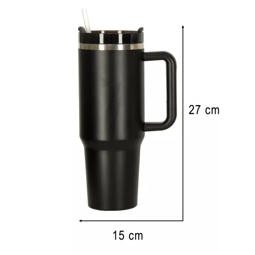 Thermal mug with handle thermos 1200ml black