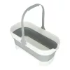 Silicone folding bucket rectangular bowl with handle