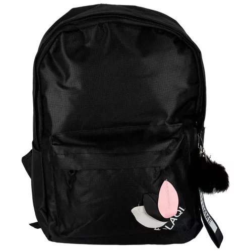Junior single compartment school backpack black
