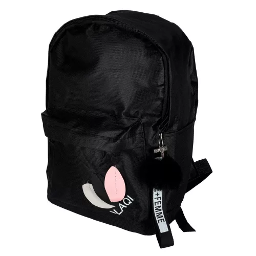 Junior single compartment school backpack black