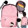 Youth single compartment school backpack pink