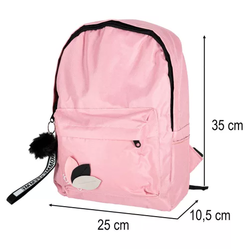 Youth single compartment school backpack pink