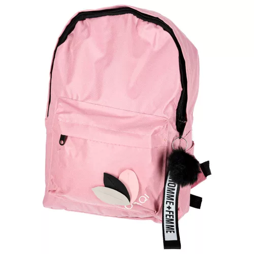 Youth single compartment school backpack pink