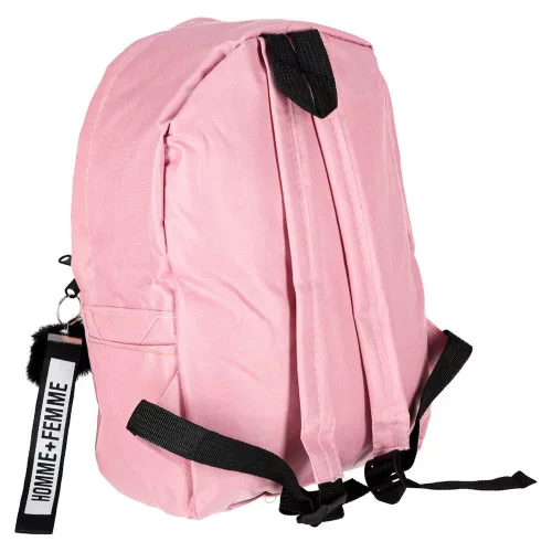 Youth single compartment school backpack pink