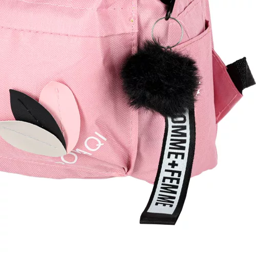 Youth single compartment school backpack pink