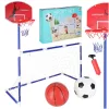 Football goal basketball backboard 2 balls