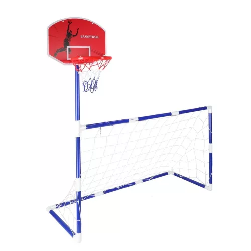 Football goal basketball backboard 2 balls