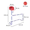 Football goal basketball backboard 2 balls