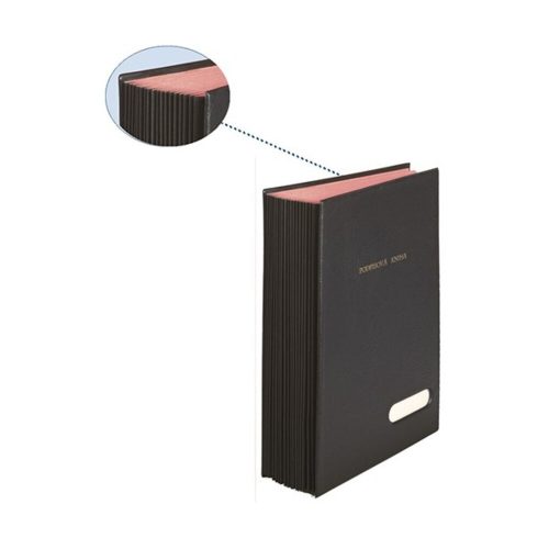 Signature book HANIBAL A/4 pp/cardboard 14 parts black