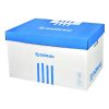 Archiving container for boxes DONAU 545x363x317 mm with removable roof blue