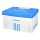 Archiving container for boxes DONAU 545x363x317 mm with removable roof blue
