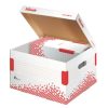 Archiving container for boxes ESSELTE Speedbox M 367x263x325 mm with upward opening roof white