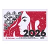 Desk calendar FORTUNA TA23 with stationary white flat moon phase 2026.