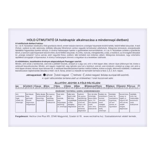 Desk calendar FORTUNA TA23 with stationary white flat moon phase 2026.