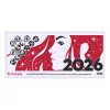 Desk calendar FORTUNA TA24 vertical with white flat moon phase 2026.