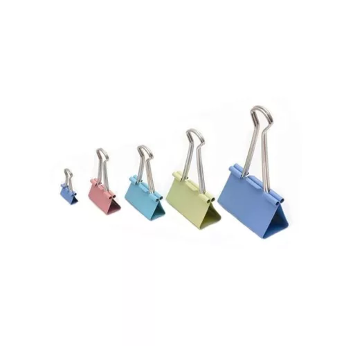 Binder clip 19mm colored 12 pieces