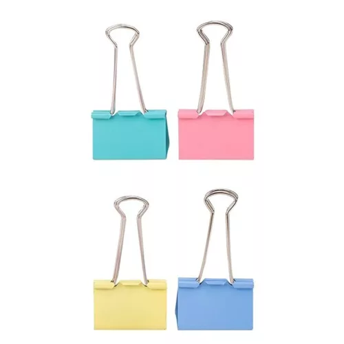 Binder clip DELI 19 mm colored 40 pieces