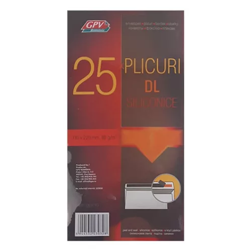 Envelope GPV LA/4 silicone lining printed 110x220mm 25 pieces