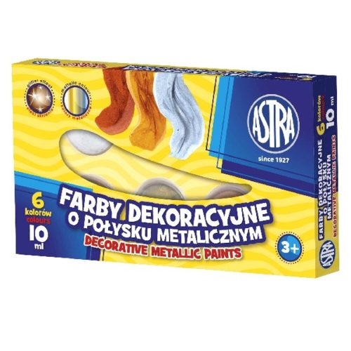 Decorative paint ASTRA metallic colors 6 pieces
