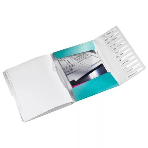 Pre-sorter LEITZ Wow A/4 PP 12 parts ice blue