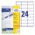 Label AVERY 3490 70x36 mm white universal 720 labels/box 30 sheets/box