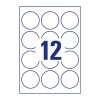 Label AVERY 6226REV-10 60mm retractable universal circular label white 10 sheets/box