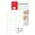 Label OPTIMA 32124 47.5x35mm 3200 labels/box 100 sheets/box