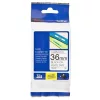 Labeling tape BROTHER TZE-261 36mmx8m laminated on white background black writing color