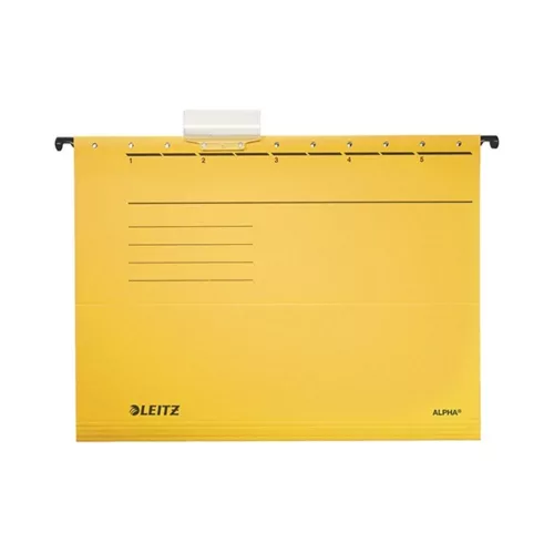 Hanging folder LEITZ Alpha Standard A/4 cardboard yellow 25 pieces