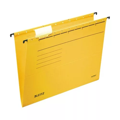 Hanging folder LEITZ Alpha Standard A/4 cardboard yellow 25 pieces
