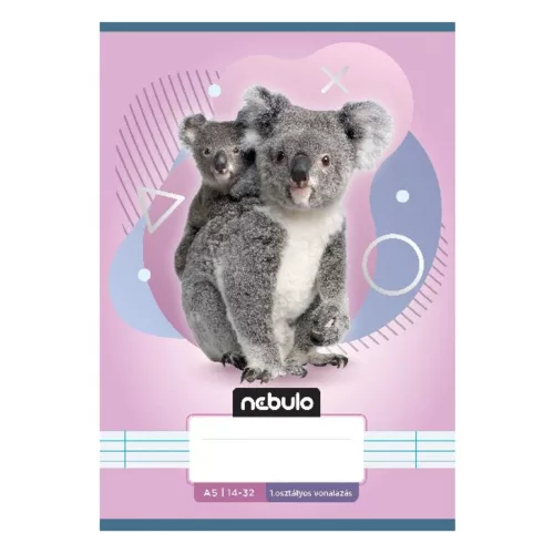 Lined notebook NEBULO A/5 32 pages 14-32 1st grade Animals 16 pieces