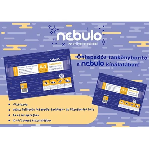 Notebook cover NEBULO A/5 self-adhesive plain 10 pieces