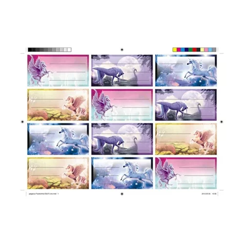 Booklet label Z pattern