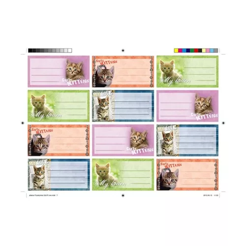 Booklet label Z pattern