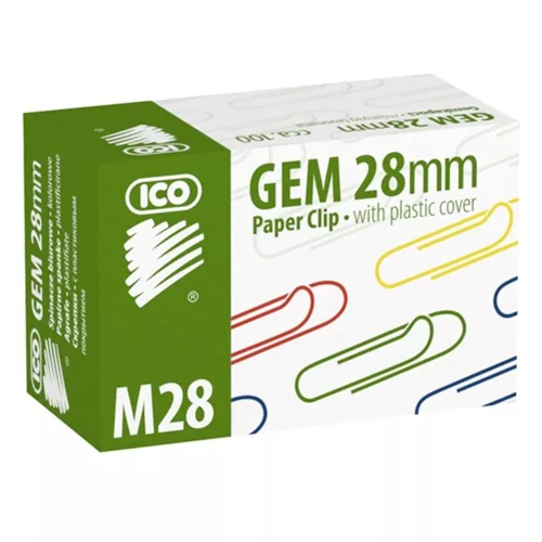 Paper clip ICO M28 28mm colored