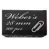 Paper clip WEBER'S 28mm nickel 100 pieces