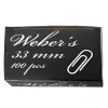 Paper clips WEBER'S 33mm nickel 100 pieces