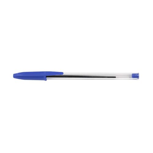 Ballpoint pen with disposable cap 0.7mm blue