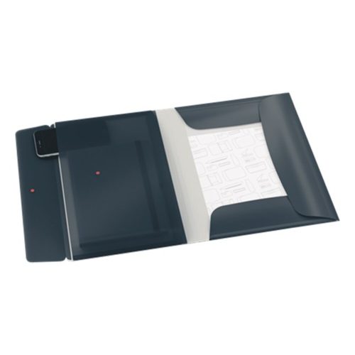 Rubber folder LEITZ Cozy A/4 plastic with extra inner pocket, velvet gray