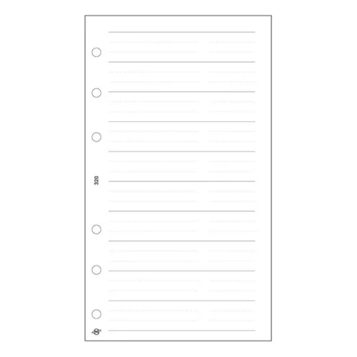 Ring calendar insert SATURNUS L320/F telephone bianco white flat