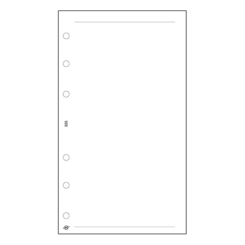 Ring calendar insert SATURNUS M325/F plain notepad white flat