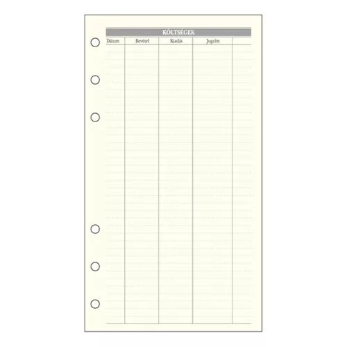 Ring calendar insert SATURNUS M365 cost planner yellow sheet