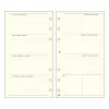 Ring calendar insert SATURNUS S358 bianco weekly planner yellow sheet
