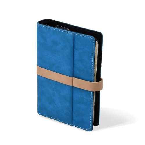 Ring calendar SATURNUS M225 chamois flat blue-beige artificial leather 2025.