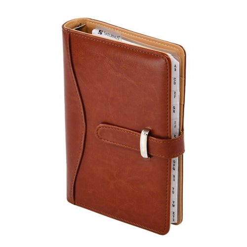 Ring calendar SATURNUS M437 white flat cherry artificial leather 2025.